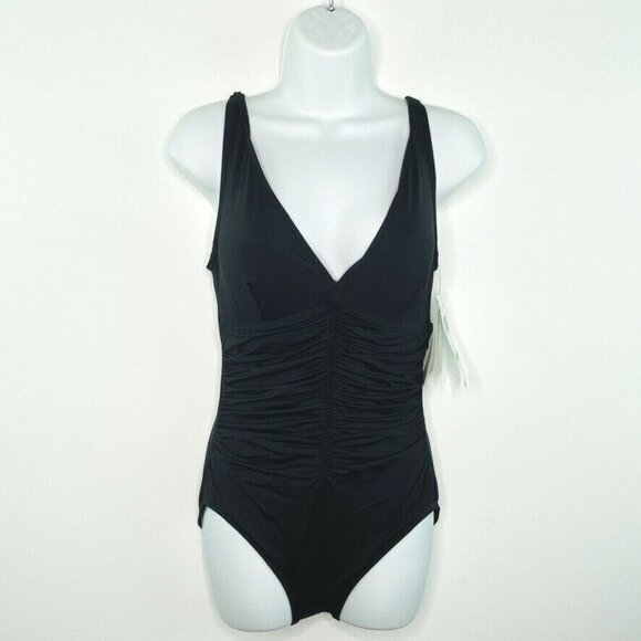 Contours by Coco Reef $129 Solitaire Bra Sized Underwire Swimsuit Black 8/32C - Picture 2 of 7